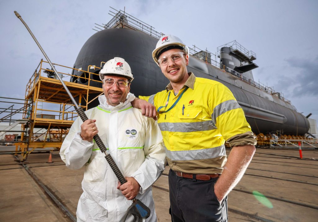 ASC new Spray Painting Contractors, EPTECH's Theo Kaldis - Blaster & Painter.  Mitchell Horne - Senior Project Engineer.